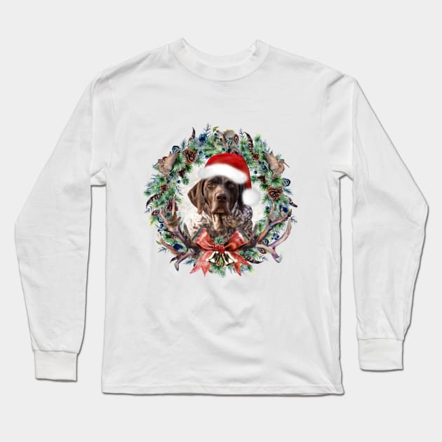 German Shorthaired Pointer  Christmas Gifts Long Sleeve T-Shirt by German Wirehaired Pointer 